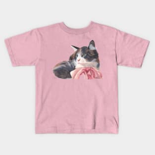 custom cat portrait Kids T-Shirt